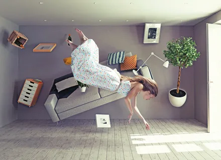 Furniture Flying Through the Air